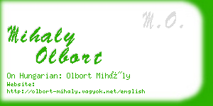 mihaly olbort business card